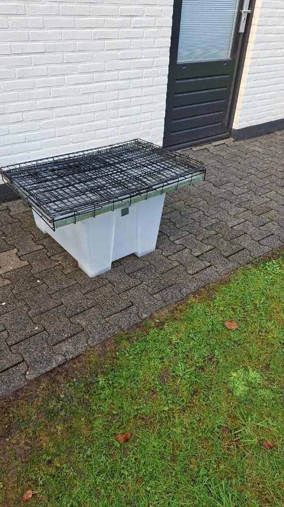 Bench met 2 deuren - Bench - Zwart 90 x 59 en 63cm hoog, Dieren en Toebehoren, Ophalen, Gebruikt