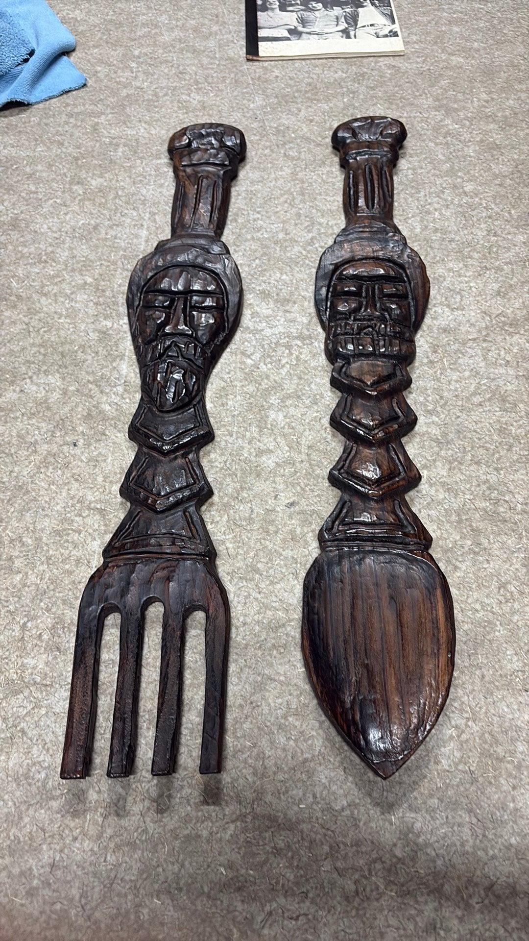 Handsnijwerk 74cm lang, Antiek en Kunst, Ophalen of Verzenden