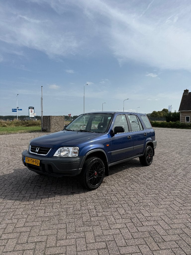 Honda CR-V 2.0 I SRS (both) ABS 4WD 1998 Blauw, Auto's, Trekhaak, 1330 kg, Stof, 4 cilinders