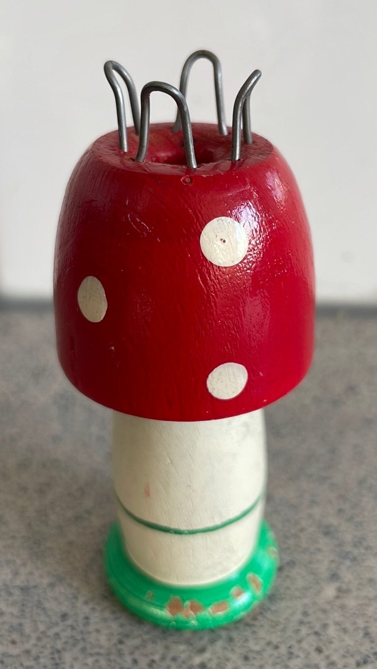 Punnik paddenstoel hout vintage retro, Ophalen of Verzenden, Zo goed als nieuw