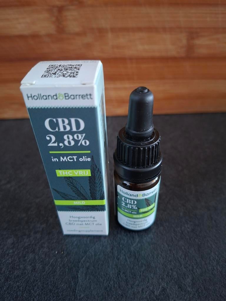 Holland & Barrett CBD Olie 2,8% in MCT olie - THC VRIJ, Sport en Fitness, Gezondheidsproducten en Wellness, Nieuw, Ophalen of Verzenden