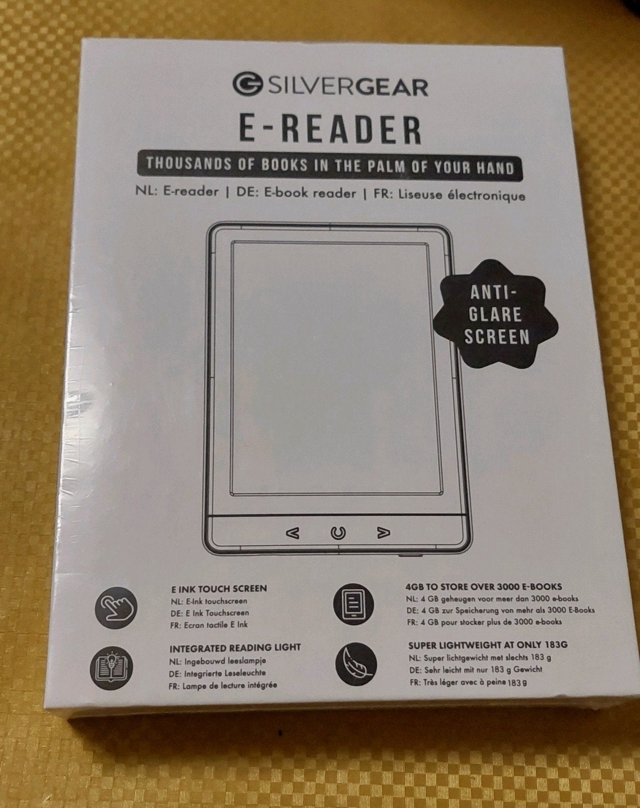 Silvergear E-reader met anti-glare scherm en ingebouwd licht, Computers en Software, E-readers, Silvergear, 6 inch of minder, Nieuw
