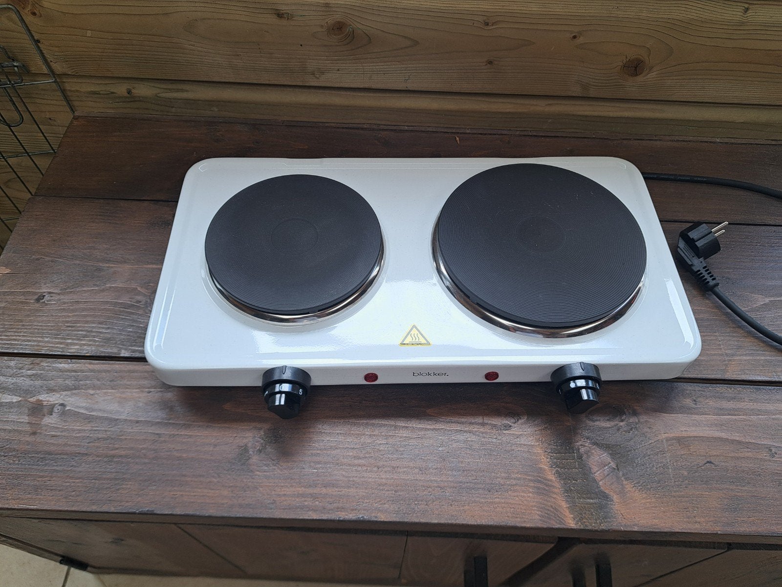 Draagbare elektrische kookplaat met 2 zones, Gebruikt, Minder dan 85 cm, 3 kookzones of minder, Ophalen of Verzenden