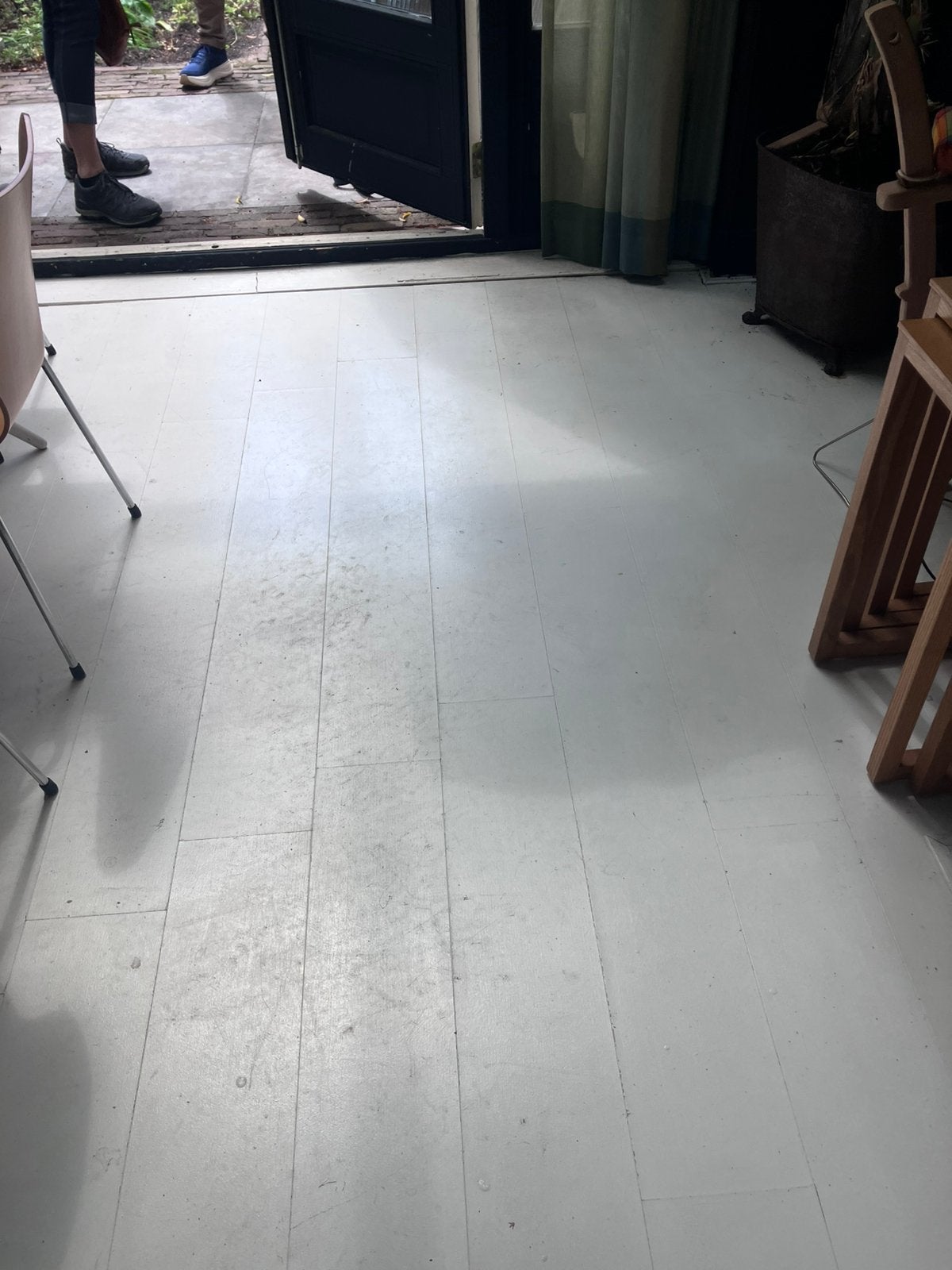 Gratis op te halen wit laminaat, Gebruikt, 50 tot 150 cm, Ophalen of Verzenden, 10 m² of meer