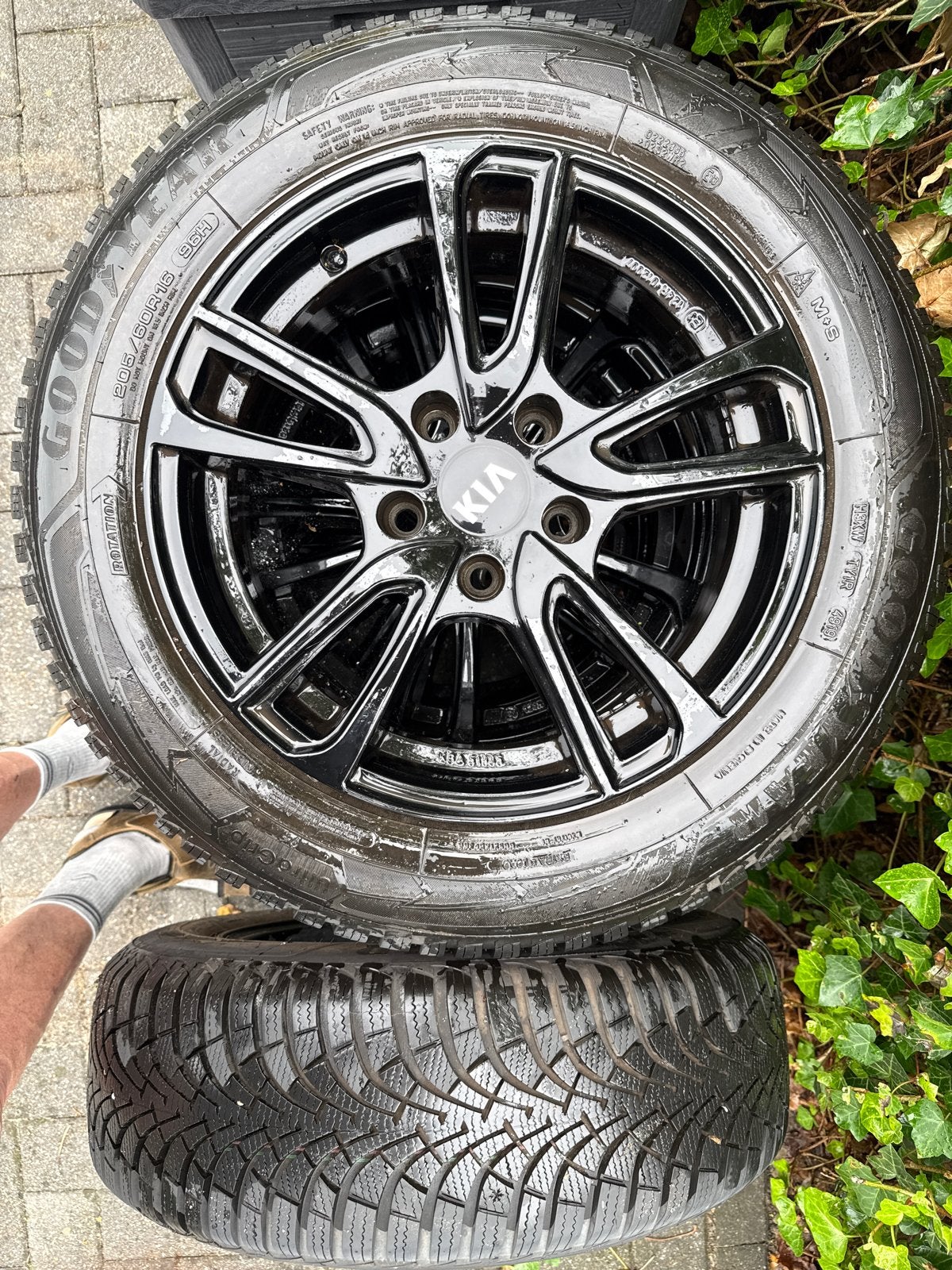 Kia NIRO Goodyear All Season banden met LM velgen, Auto-onderdelen, Banden en Velgen, Ophalen, Gebruikt, 16 inch, Banden en Velgen
