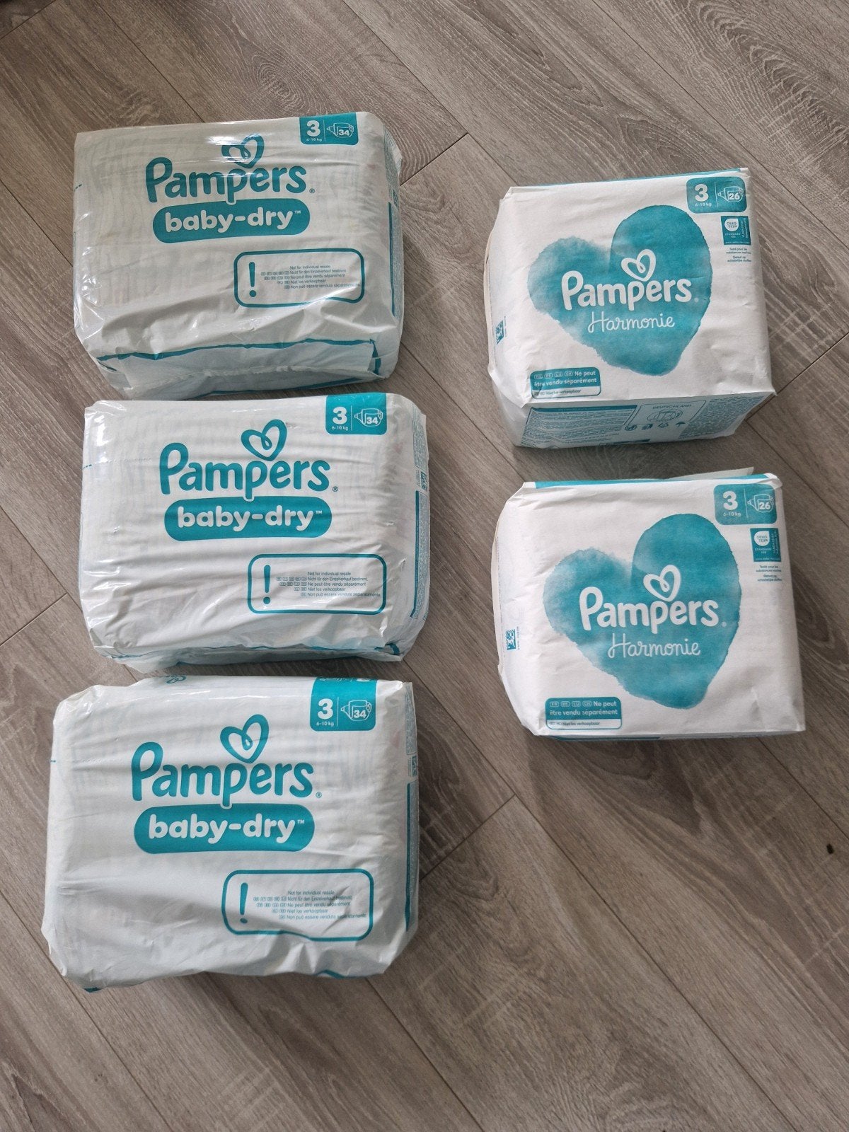 Pamper baby dry + harmonie maat 3, Ophalen, Nieuw