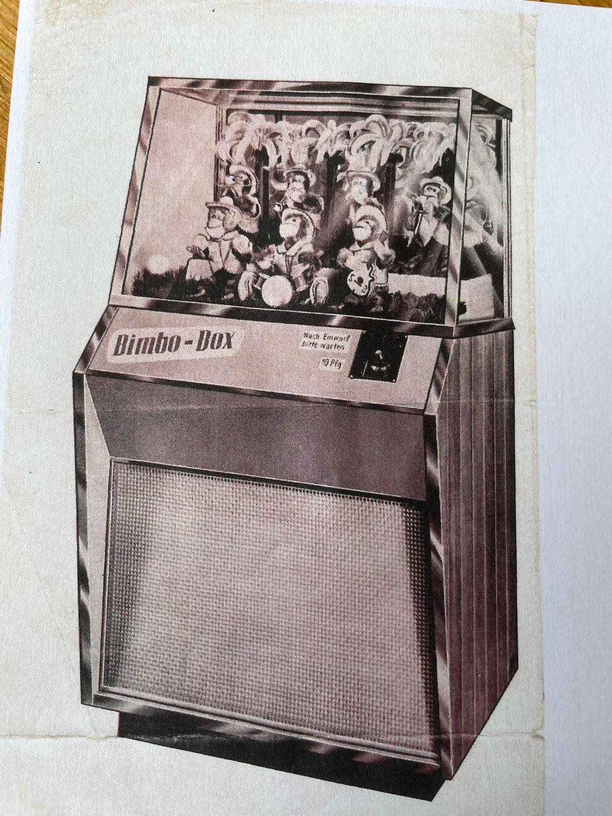 Bimbo-Box Apen muziek afbeelding., Ophalen of Verzenden, Gebruikt, 1970 tot heden, Overige merken