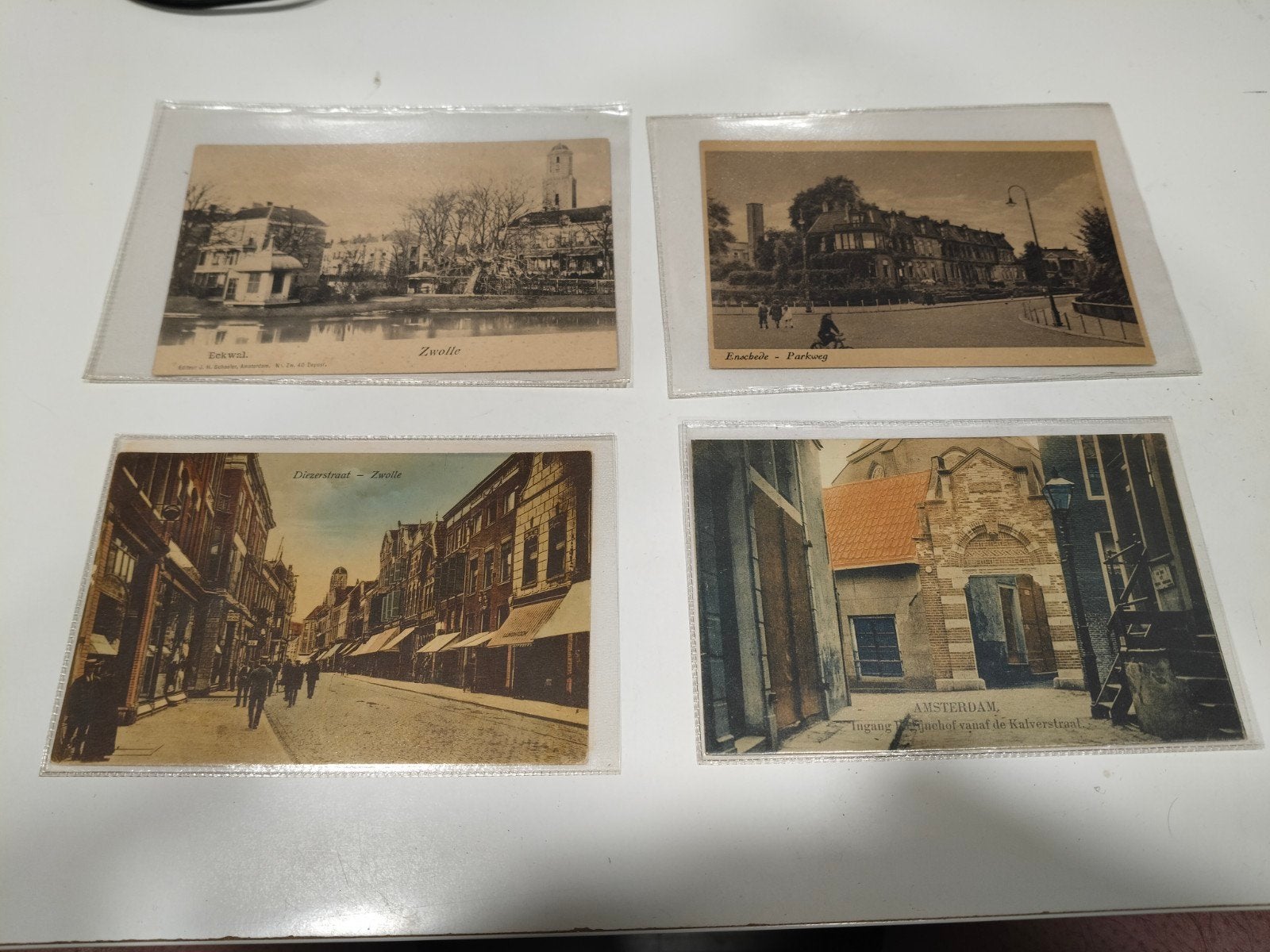 Set van 4 oude Nederlandse briefkaarten, Verzenden, Voor 1920, Gelopen, Overijssel