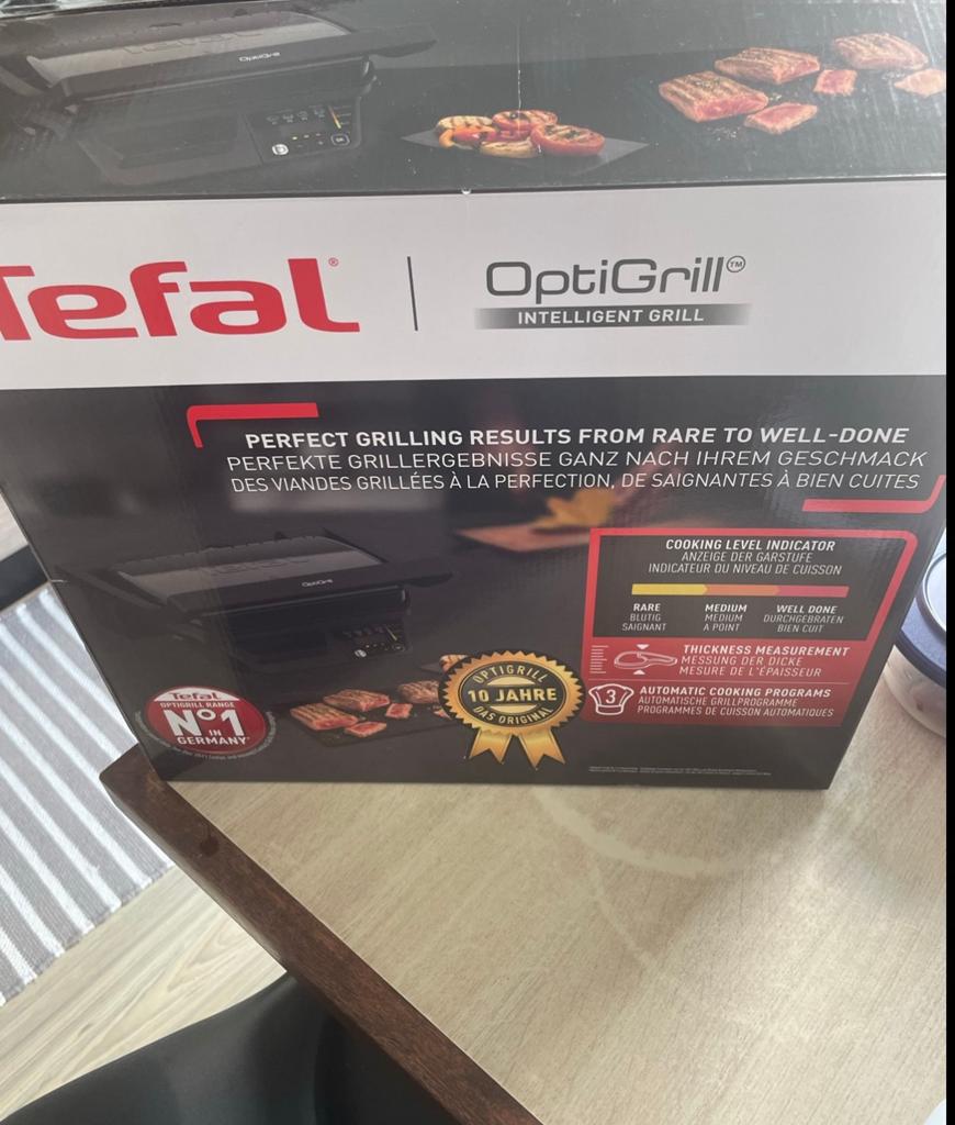Tefal OptiGrill, Witgoed en Apparatuur, Contactgrills, Ophalen, Nieuw
