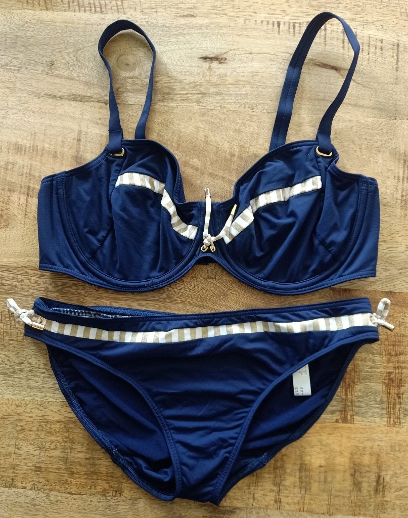 Prima donna bikini 80 D broekje 38 Nieuw blauw wit 80D, Blauw, Nieuw, Ophalen of Verzenden, Bikini