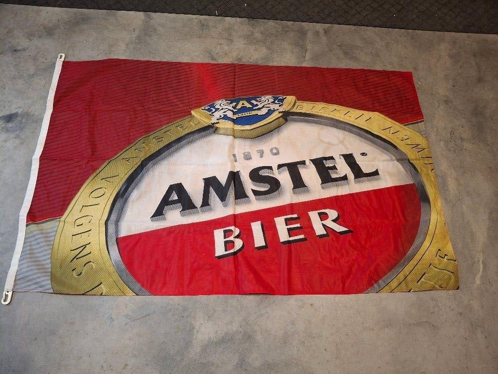 Amstel vlag 90x150cm, Verzamelen, Biermerken, Ophalen of Verzenden, Gebruikt, Overige typen, Amstel