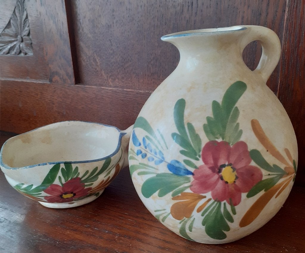 brocante asbak en vaasje, Ophalen of Verzenden