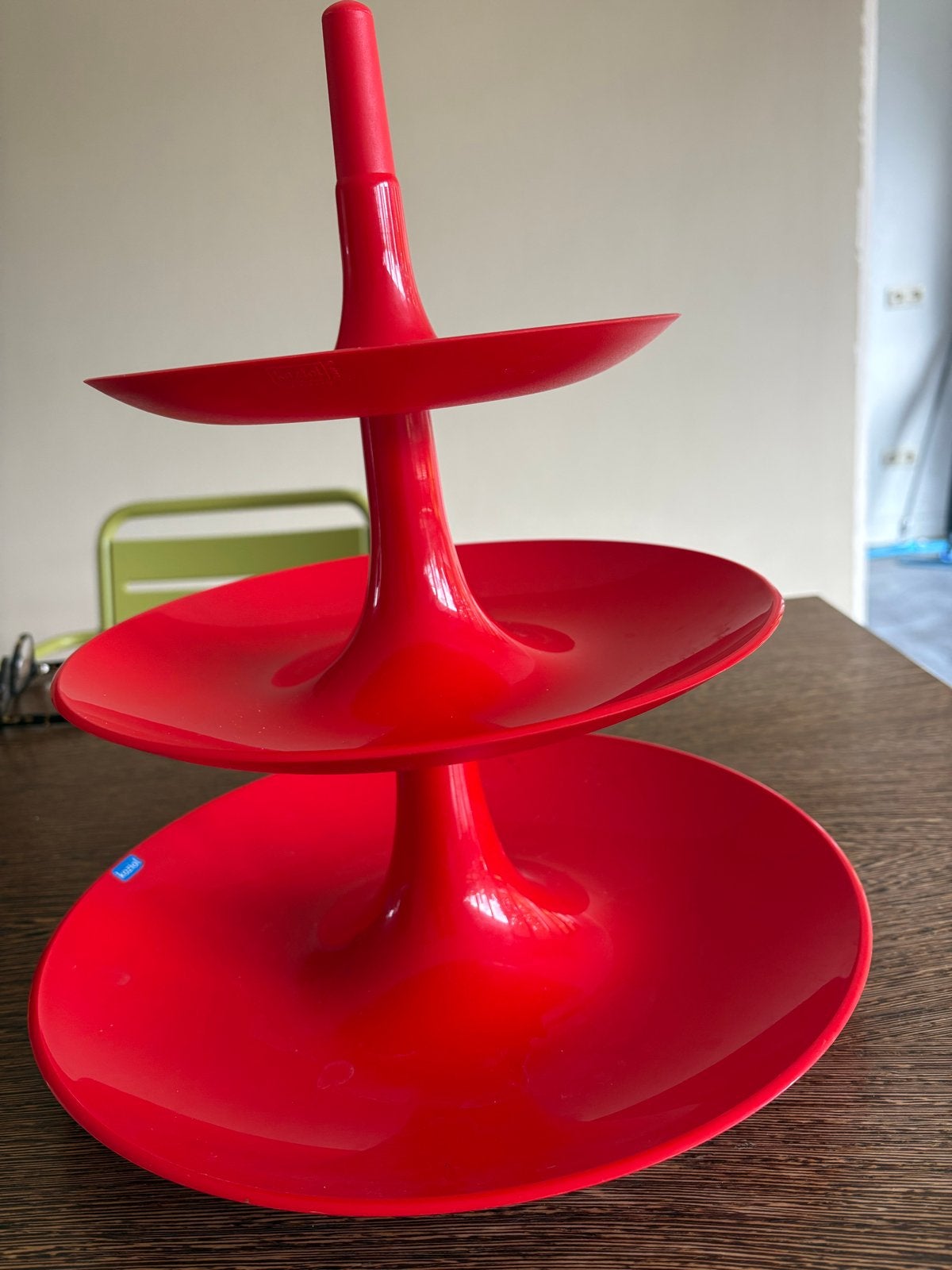 Koziol Etagere Rood - 3 Lagen - in goede staat, Overige typen, Kunststof, Ophalen of Verzenden, Zo goed als nieuw