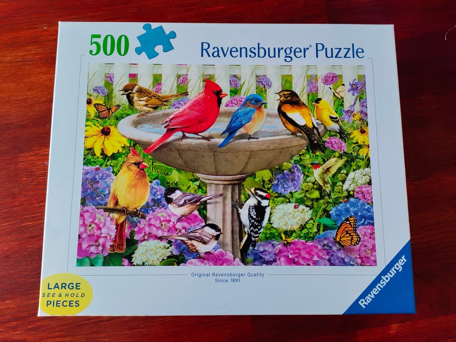 Ravensburger Legpuzzel 500 stukjes - Vogels bij de vijver, Ophalen, 500 t/m 1500 stukjes, Zo goed als nieuw, Legpuzzel