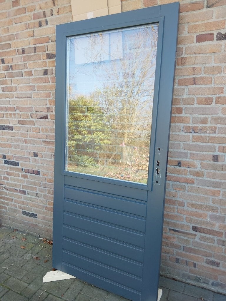 Hardhouten buitendeur, Ophalen, Gebruikt, 80 tot 100 cm, Buitendeur