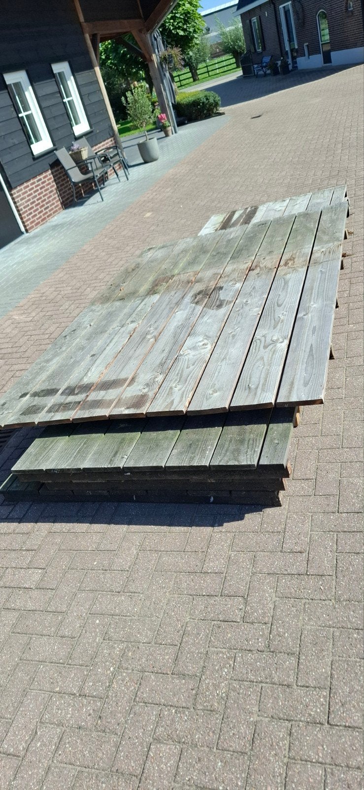 Vlonder vurenhout, Tuin en Terras, Ophalen, Zo goed als nieuw