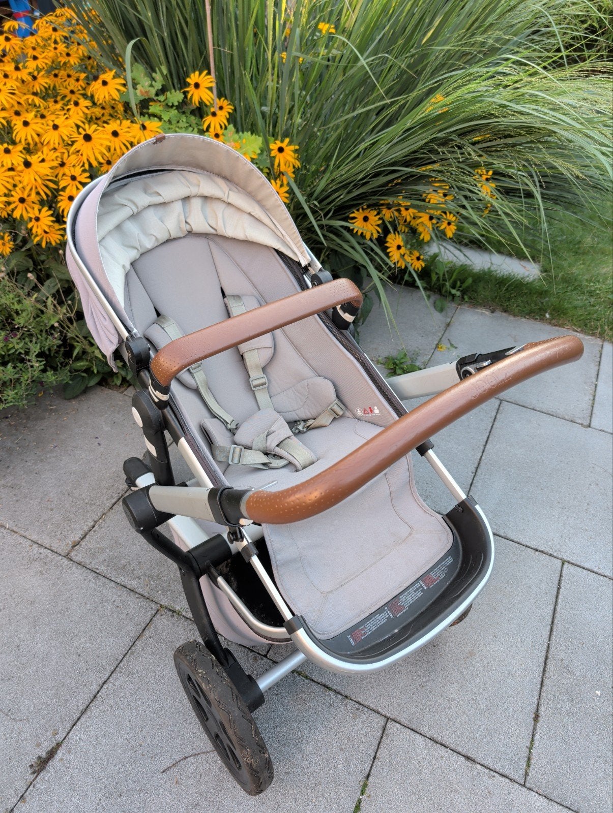 Joolz day2 grijs compleet met wieg, parasol, tas en voetenza, Kinderen en Baby's, Kinderwagens en Combinaties, Gebruikt, Met reiswieg