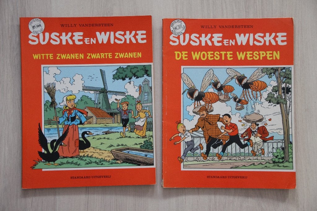 Suske & Wiske-De woeste Wespen & Witte Zwanen, Zwarte Zwanen, Willy Vandersteen, Ophalen of Verzenden, Zo goed als nieuw, Meerdere stripboeken