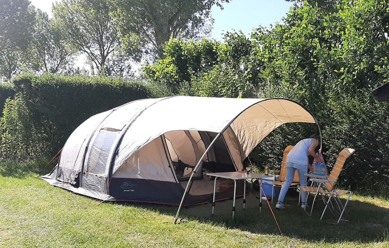 Te koop Bardani airwolf 300, polyester tent  grijs., Caravans en Kamperen, Ophalen of Verzenden, Zo goed als nieuw, Tot en met 4