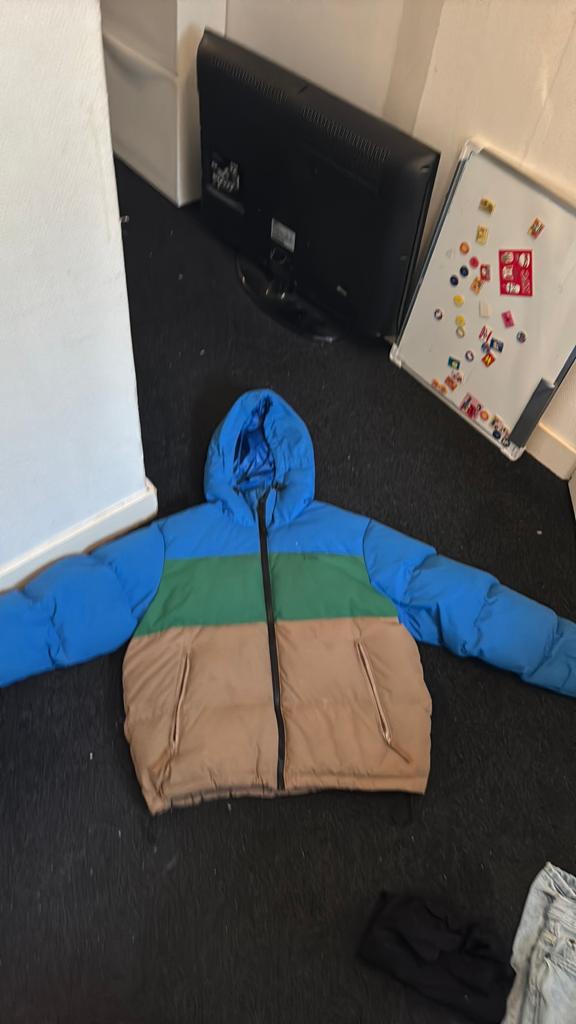 Lacoste winter jas, Kleding | Heren, Jassen | Winter, Ophalen of Verzenden, Zo goed als nieuw, Maat 48/50 (M), Blauw