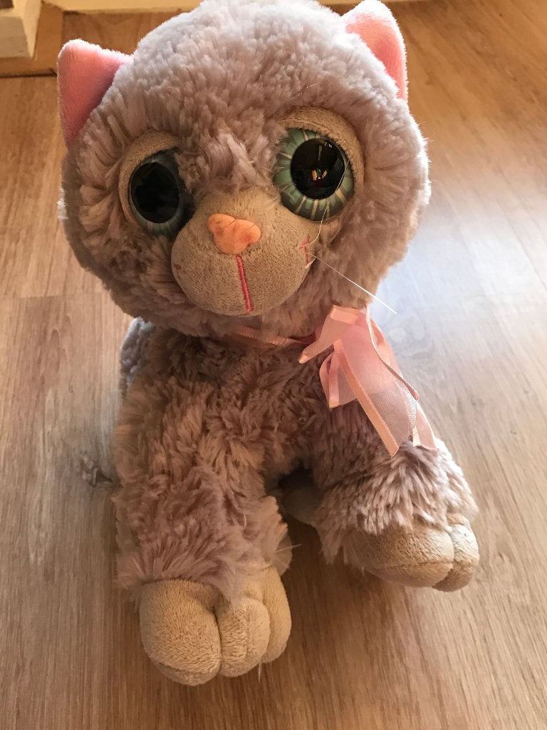 Wild Republic Sweet en Sassy grijse kitten poes kat 35 cm, Grijs, Nieuw, Ophalen of Verzenden, Kat