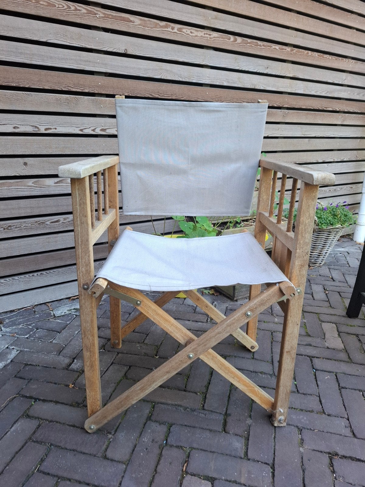 Verweerd Regisseursstoeltje - Stevig Frame en Stof, Huis en Inrichting, Ophalen, Hout, Gebruikt, Overige kleuren
