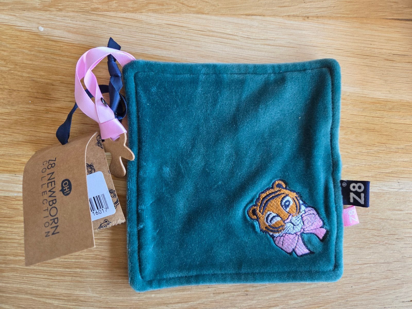 Z8 Newborn Collection knuffeldoekje tijger groen, Ophalen of Verzenden
