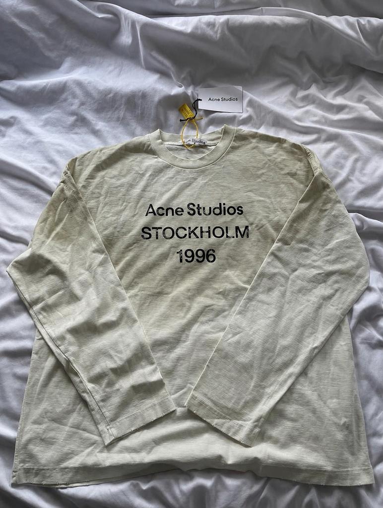 Acne Studios Long Sleeve T-shirt, Kleding | Heren, T-shirts, Ophalen of Verzenden, Nieuw, Maat 52/54 (L), Wit