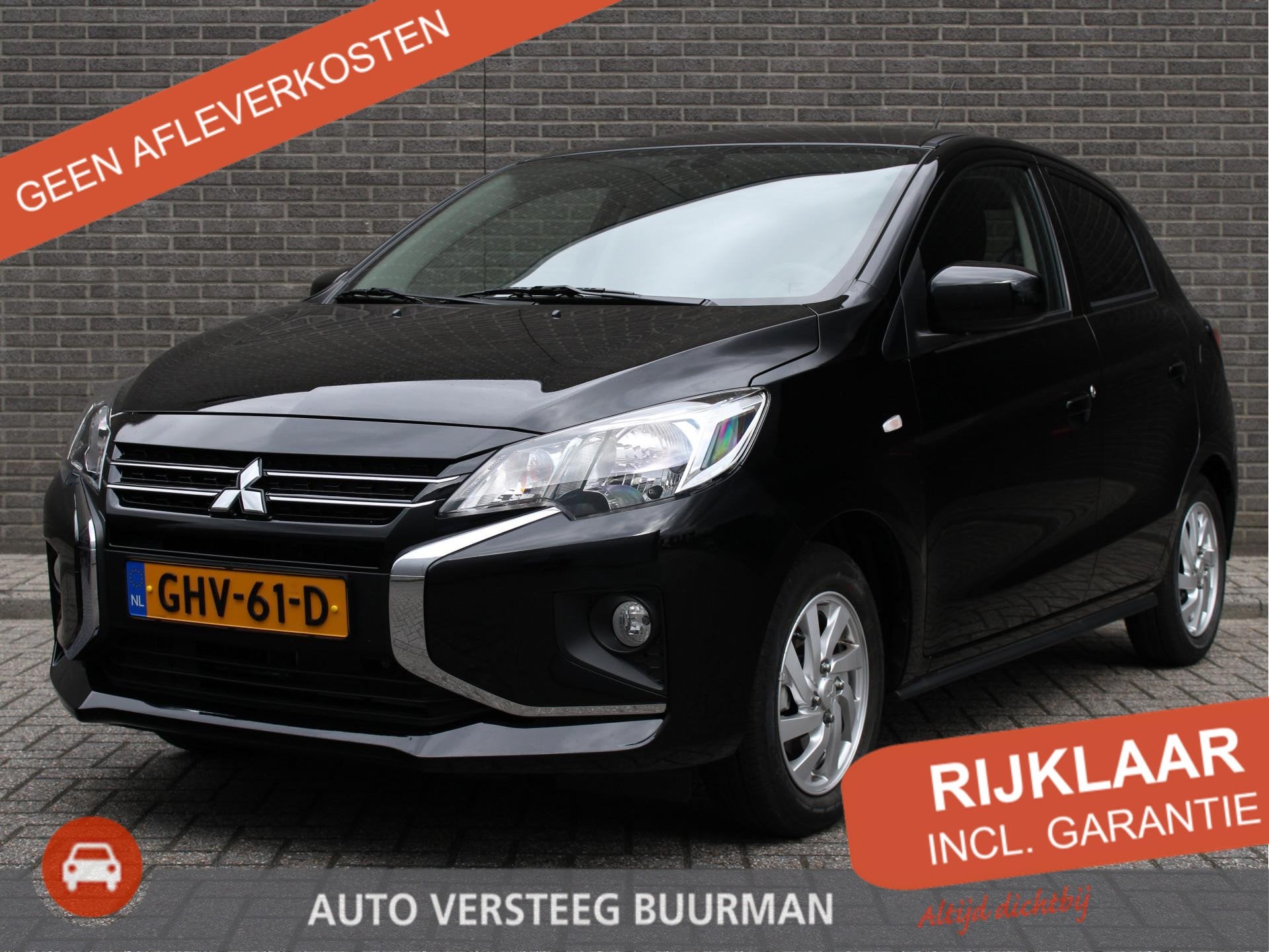 Mitsubishi Space Star 1.2 Dynamic CVT Automaat 72PK, Camera,, 12 maanden, Stof, Zwart, Origineel Nederlands