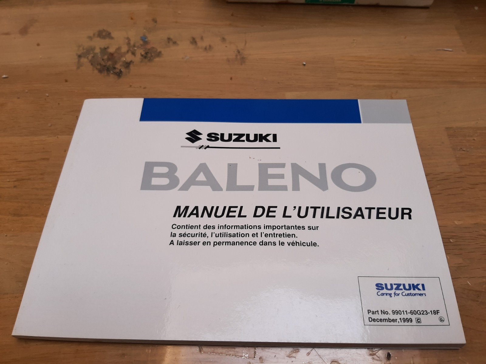 Suzuki Baleno Gebruikershandleiding (1999), Ophalen of Verzenden