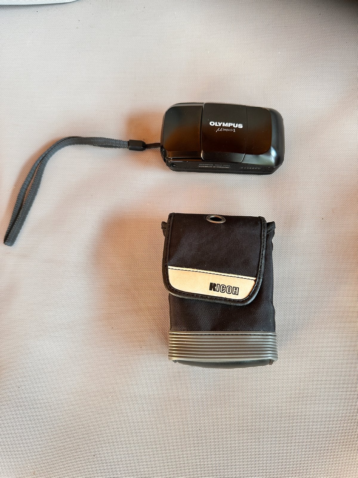 Olympus µ[mju:]-1 (Mju 1) Compact Analoge Camera Zwart, Ophalen of Verzenden, Gebruikt, Compact, Olympus