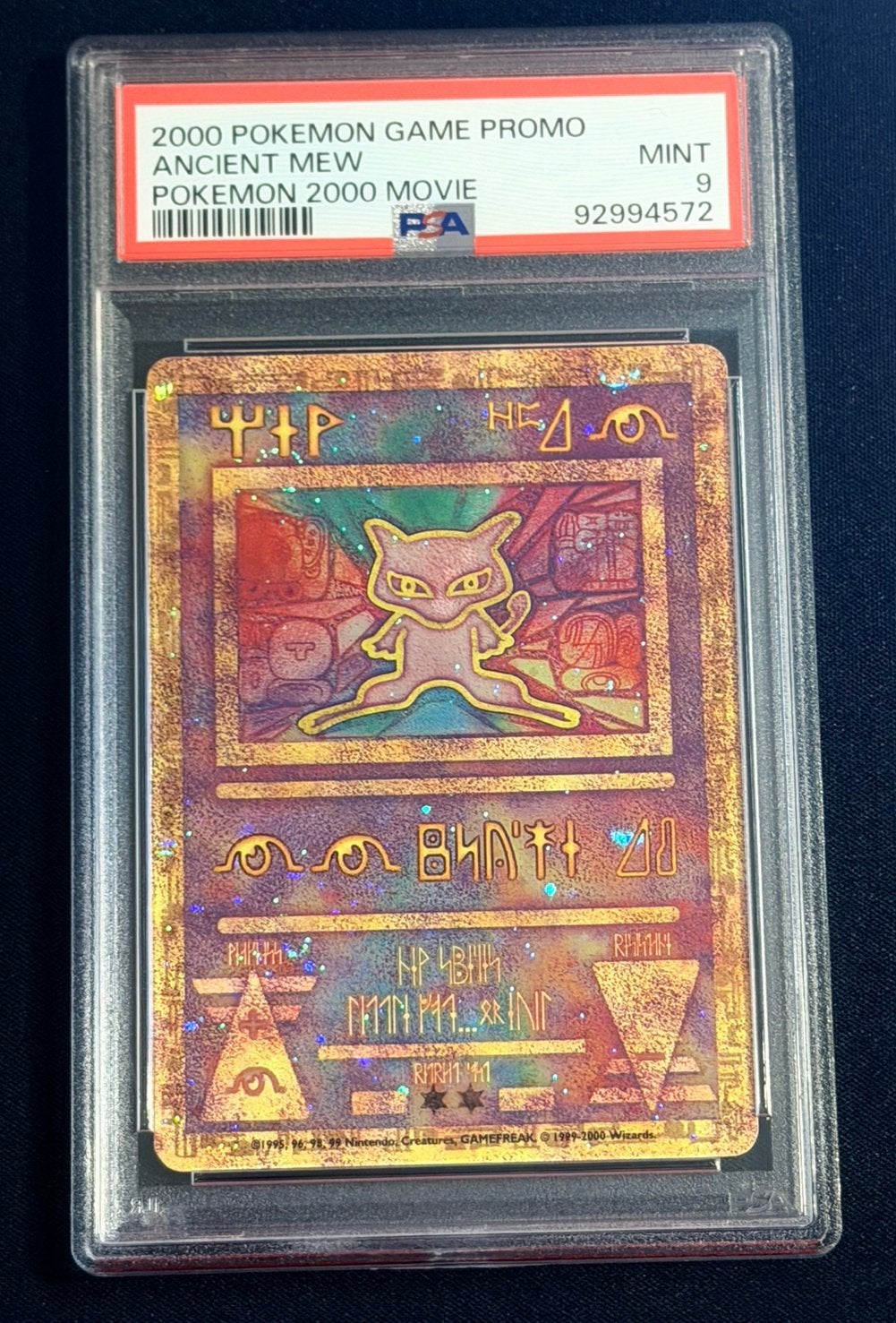 Ancient Mew PSA 9 MINT - 2000 Movie Promo, Hobby en Vrije tijd, Verzamelkaartspellen | Pokémon, Ophalen, Zo goed als nieuw, Losse kaart