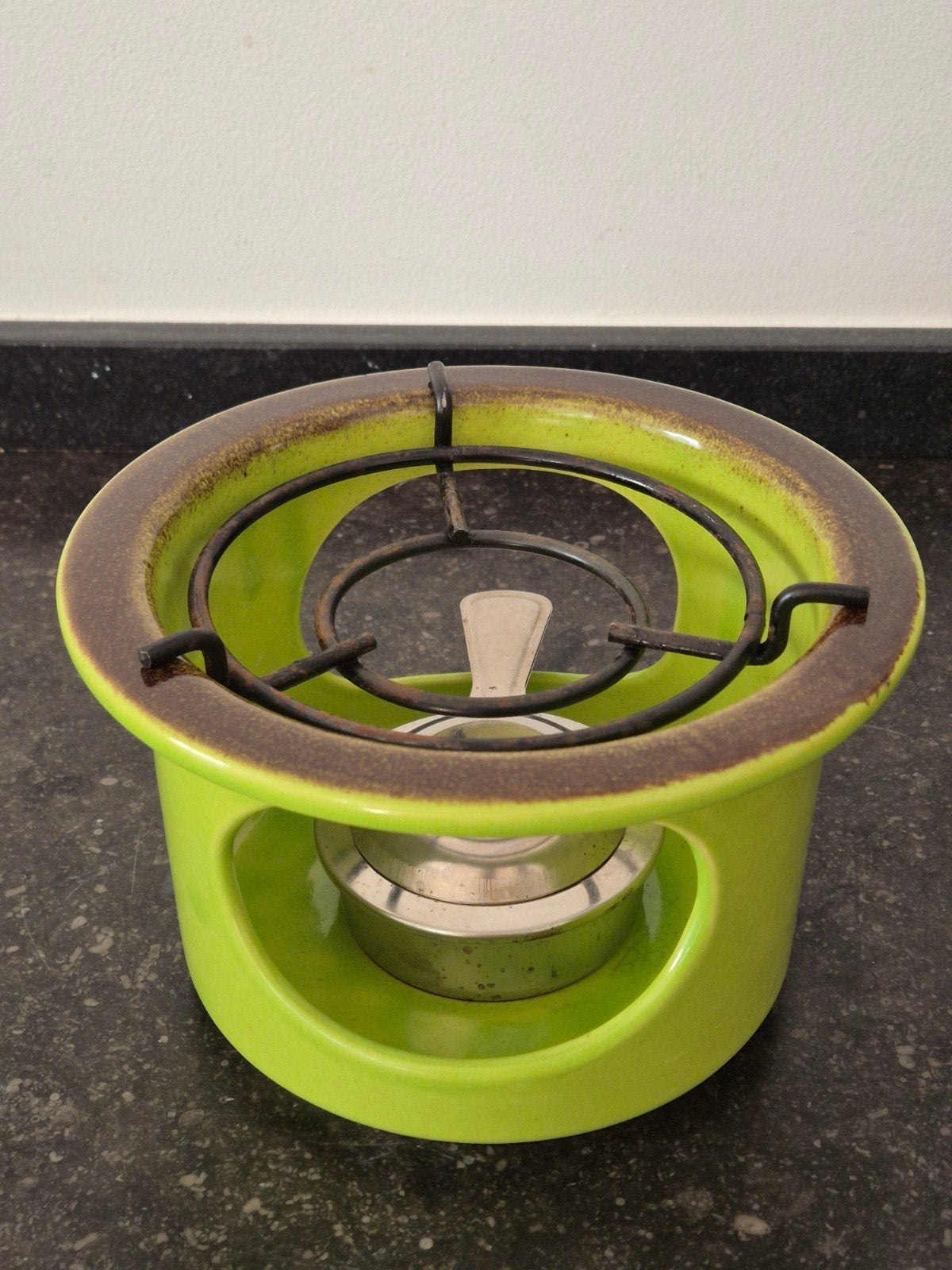 Vintage keramieken Jasba fondueonderstel, Verzamelen, Ophalen of Verzenden, Huis en Inrichting
