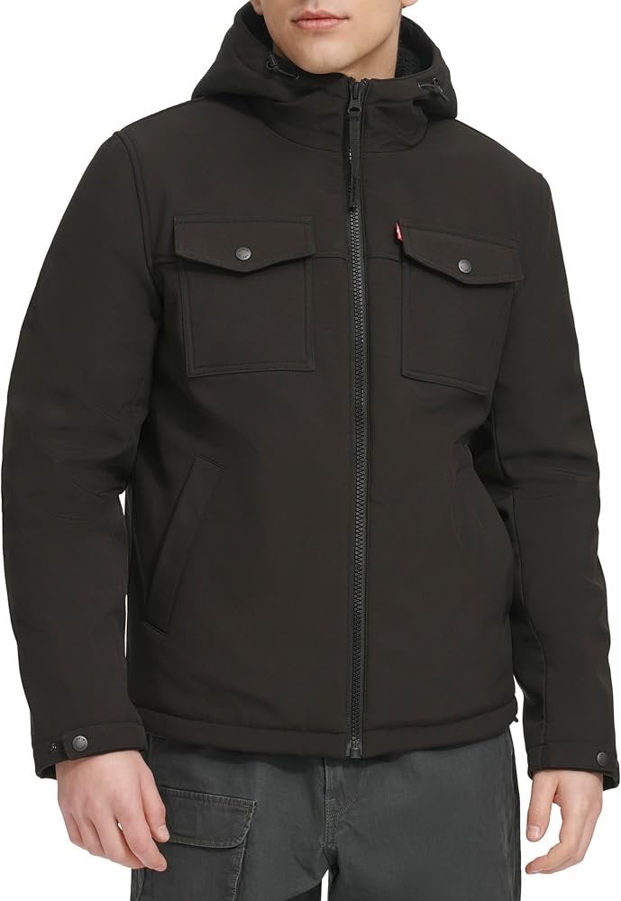 Levi's Heren Winterjas - Maat M - Zo goed als nieuw, Ophalen of Verzenden, Zo goed als nieuw, Maat 48/50 (M), Zwart