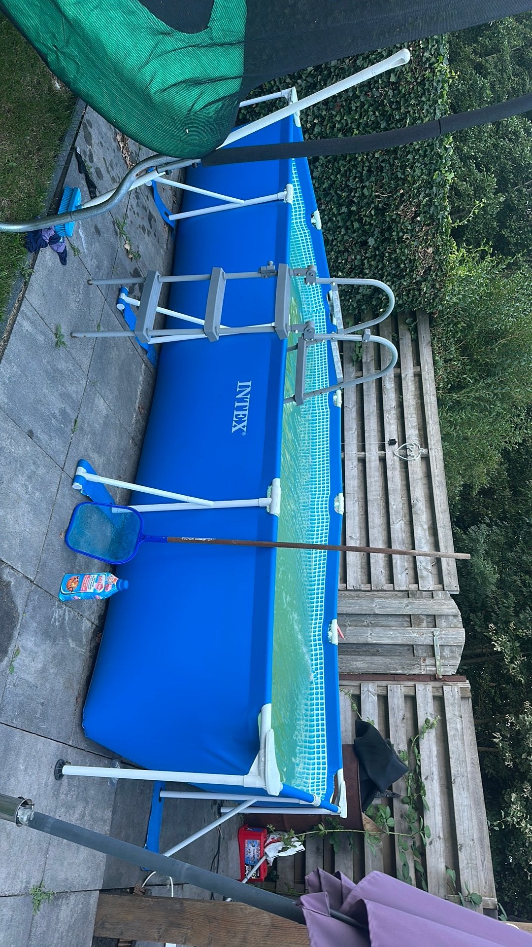 Intex 450x220x90 100€ voor alleen het zwembad, Ophalen, 200 tot 300 cm, 80 tot 120 cm, Zo goed als nieuw