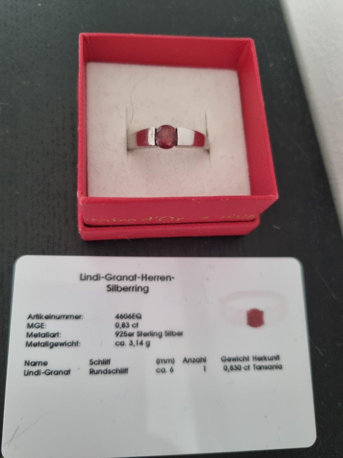 ring granaten heren, Ophalen, 20 of groter, Heer, Zilver