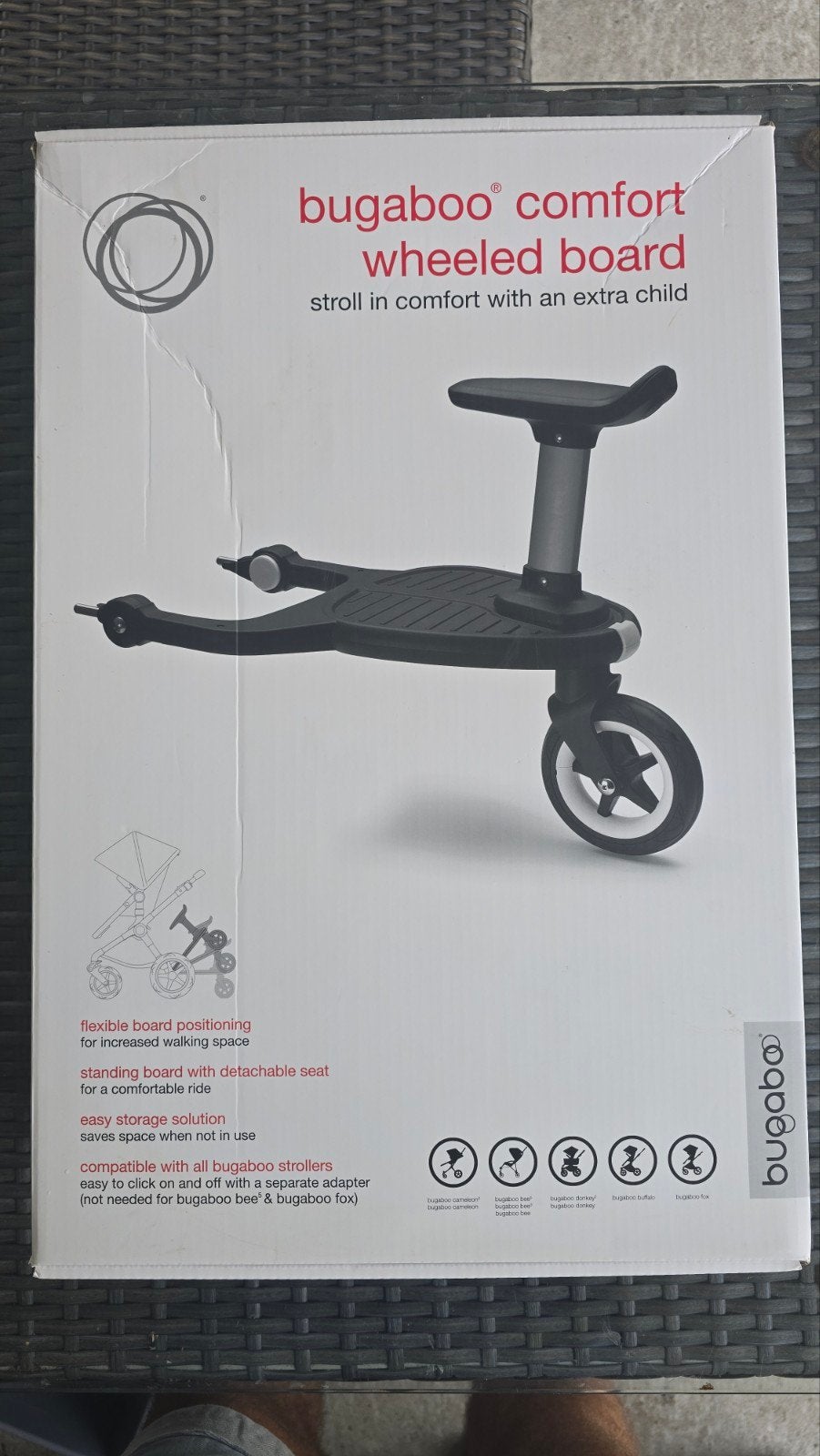 Bugaboo Comfort Meerijdplankje met Zitje, Kinderen en Baby's, Kinderwagens en Combinaties, Ophalen of Verzenden