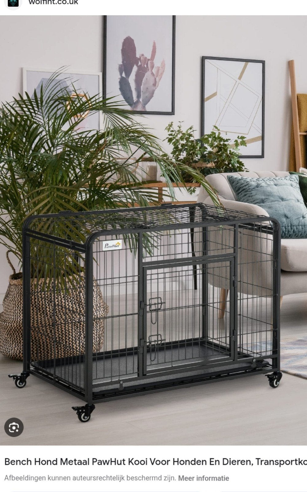 honden bench maat L 79 x53x61  inklapbaar op wielen nieuw in, Ophalen of Verzenden, 75 tot 110 cm, 65 tot 100 cm