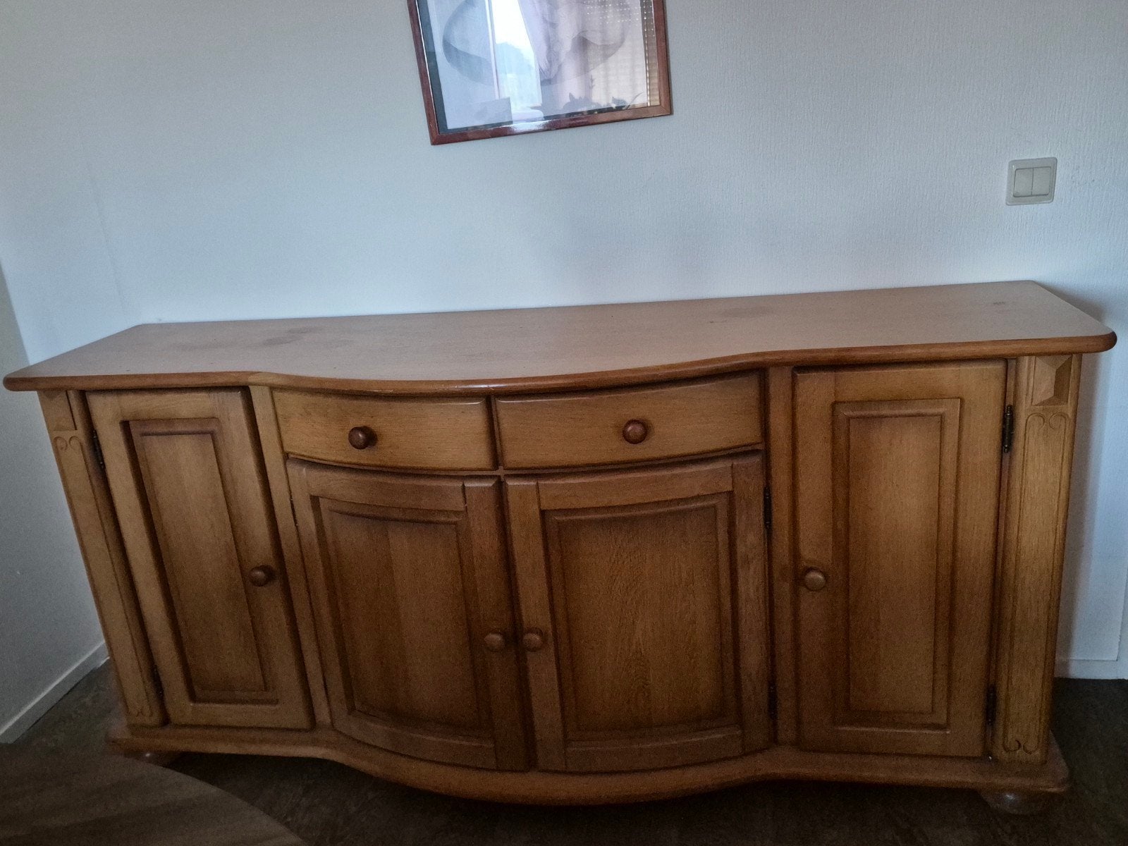 Massief eiken dressoir en kastje - Set of los te koop, Huis en Inrichting, Kasten | Dressoirs, Ophalen