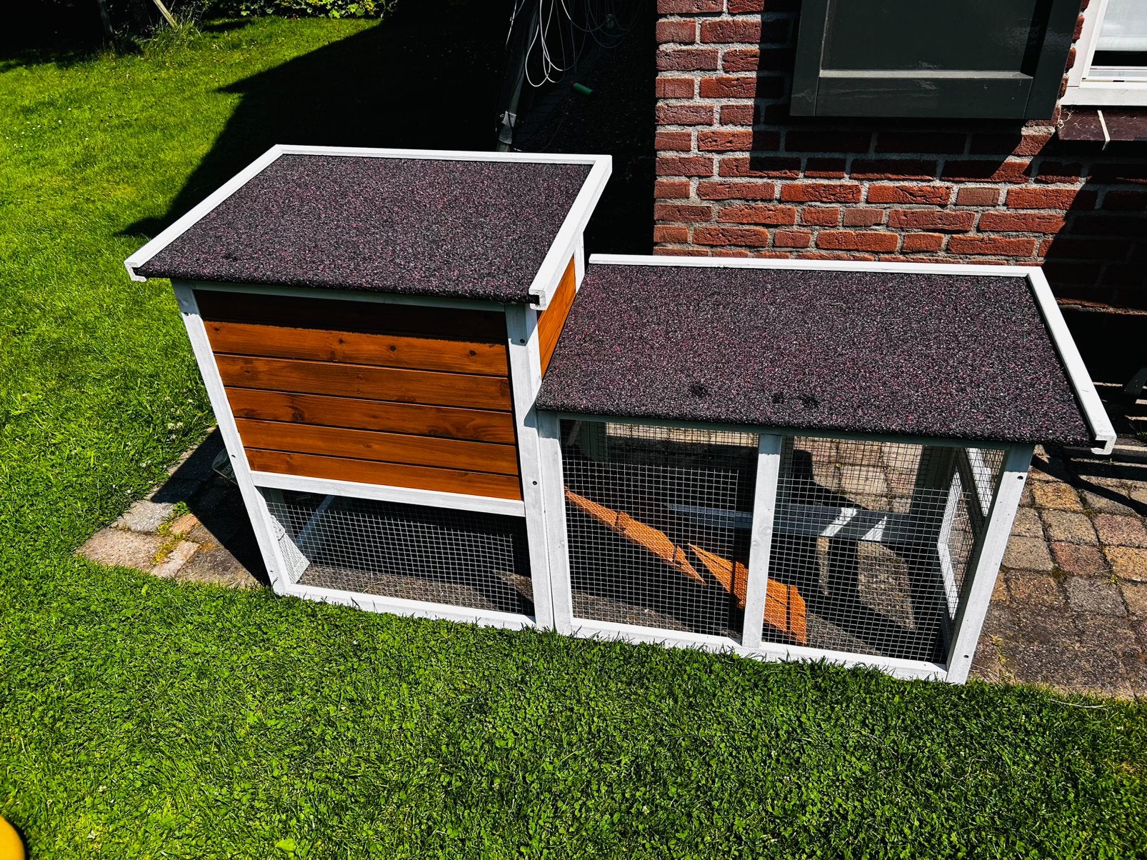 Buitenhok voor cavia of konijn, Dieren en Toebehoren, Knaagdieren en Konijnen | Hokken en Kooien, Ophalen, 110 cm of meer, Nieuw