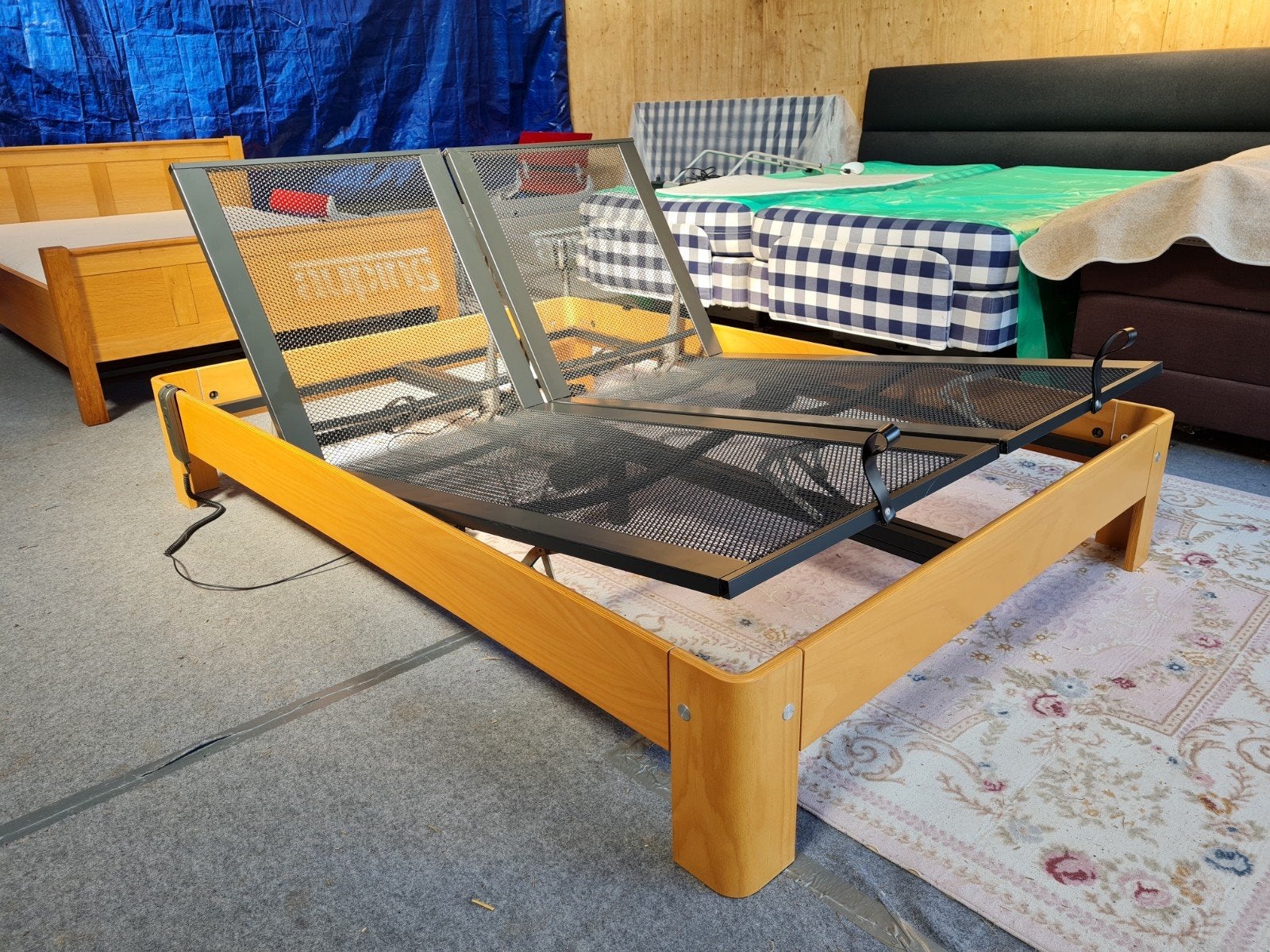 AUPING AURONDE 160-200 HANDVERSTELBAAR  MET GARANTIE, ., Akbedden, Tweepersoons, Ophalen of Verzenden