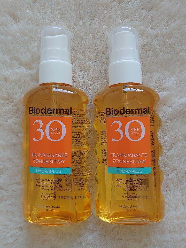 2x Biodermal Hydroplus transparante zonnebrandspray SPF 30, Sieraden, Tassen en Uiterlijk, Uiterlijk | Lichaamsverzorging, Nieuw