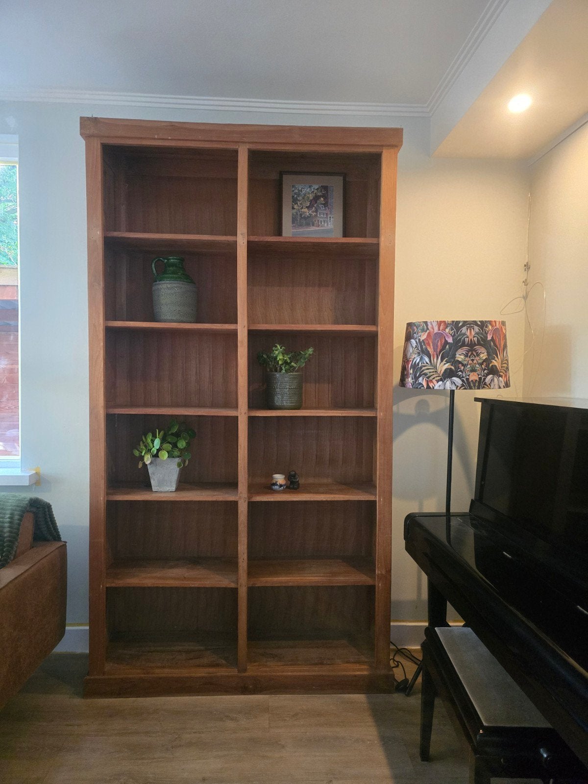 Boekenkast van massief teakhout (voorlopig gereserveerd), Huis en Inrichting, Kasten | Boekenkasten, Ophalen, Met plank(en), Gebruikt