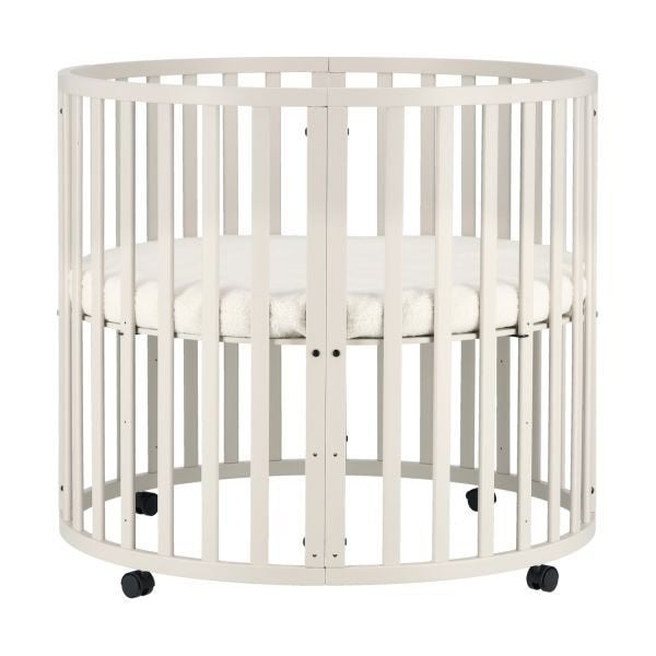 Europe Baby Circa Ronde Box Oatmeal + boxmatras, Kinderen en Baby's, Boxen, Ophalen, Zo goed als nieuw, Rond, In hoogte verstelbaar