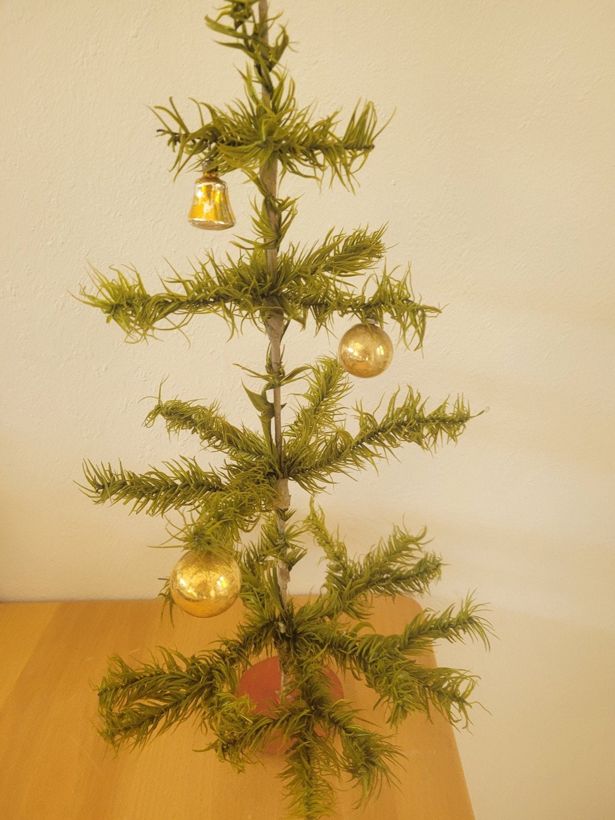 antieke zeldzame feathertree kerstboom ganzenveren, Ophalen of Verzenden