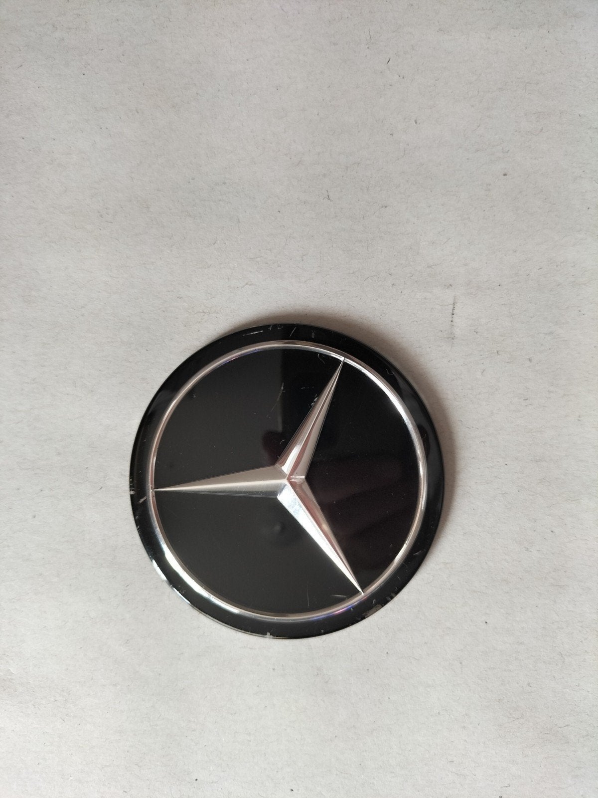 Mercedes-Benz Ster Logo Embleem Zwart/Chroom, Auto-onderdelen, Ophalen of Verzenden, Gebruikt, Mercedes-Benz