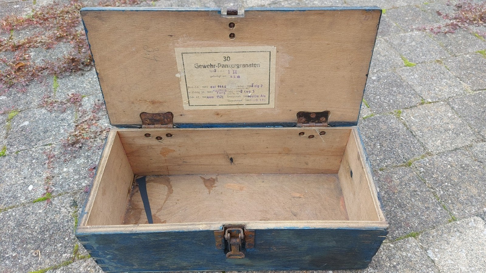 Duitse wehrmacht kist 30 gewehr spreng granaten k98 hulzen, Ophalen of Verzenden
