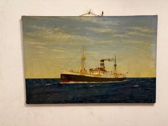 Schilderij van de 'SS Jonge Elisabeth', Antiek en Kunst, Ophalen of Verzenden