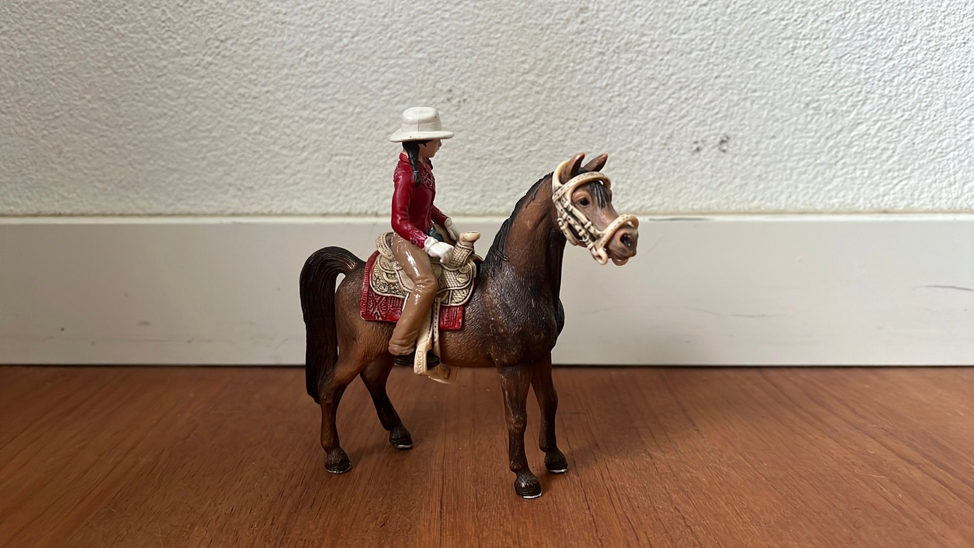 Sleigh Western set - Paardenras: (bruine) Arabier, Ophalen, Gebruikt, Paard, Beeldje of Figuurtje