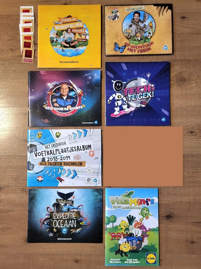 Supermarkt spaaracties: verz.albums+andere setjes: 3 foto's, Verzamelen, Albert Heijn, Ophalen